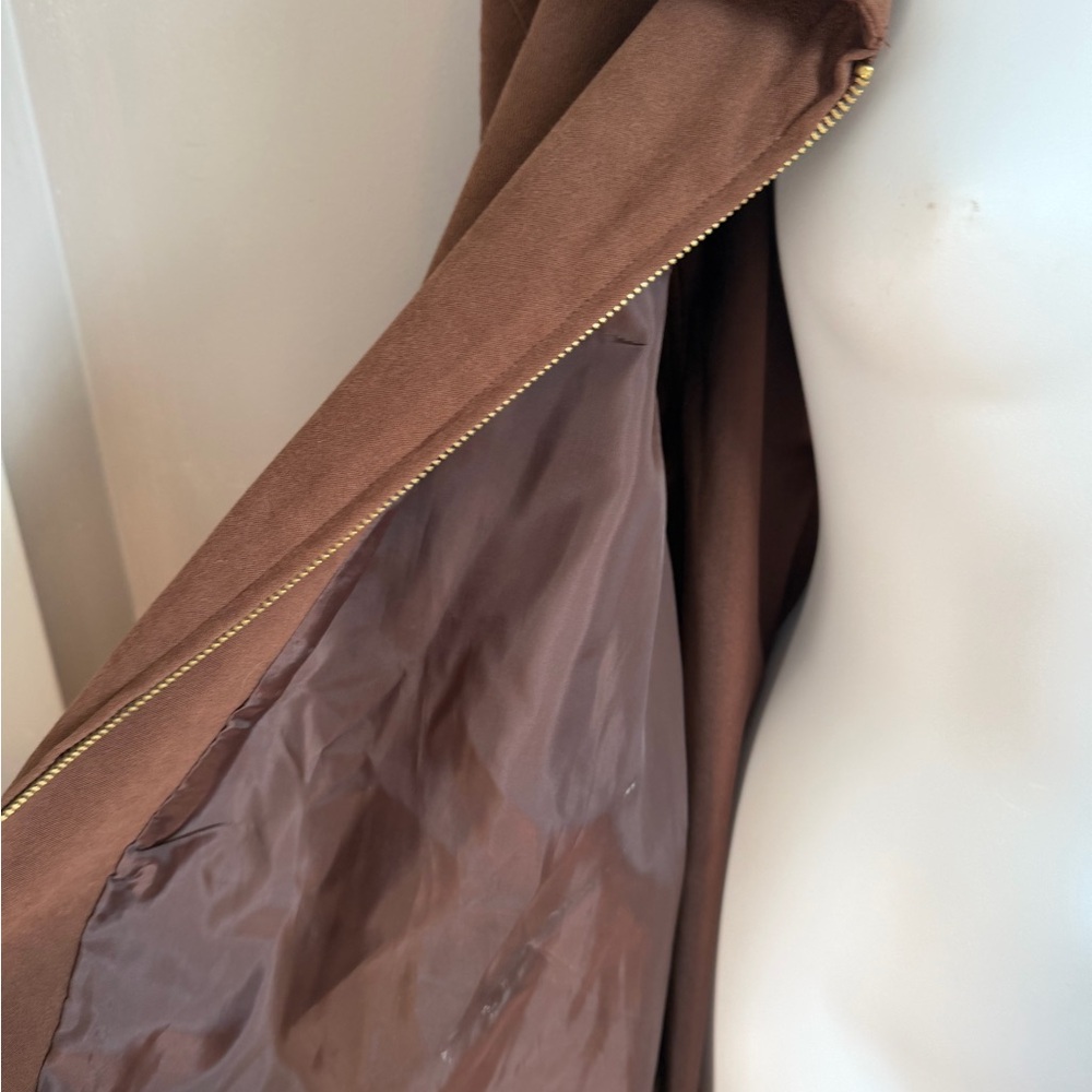 VTG Bob Mackie Wearable Art Phoenix Embroidered Faux Suede Jacket Brown 3X - Picture 7 of 8